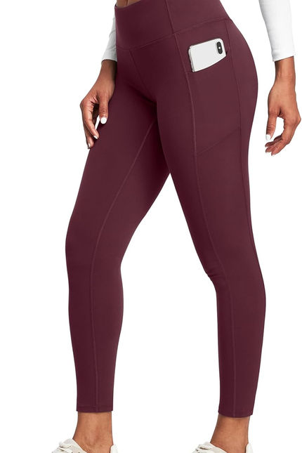 Heathyoga Leggings with Pockets for Women Tummy Control High Waisted Yoga Pants 