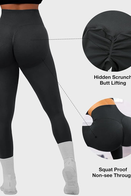 JGS1996 Hidden Scrunch Butt Lifting Leggings for Women Tummy Control High Waiste