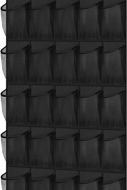 35 Large Pockets over the Door Shoe Organizer Sturdy Oxford Fabric Hanging Shoe 