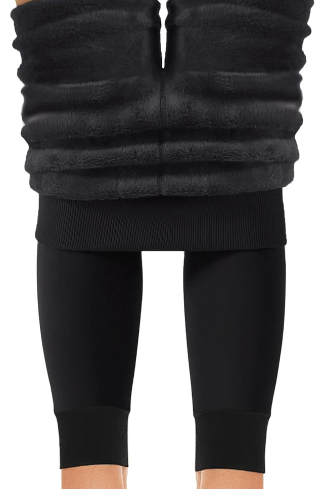 AHLW Winter Warm Fleece Lined Leggings for Women - High Waisted Thick Thermal Le