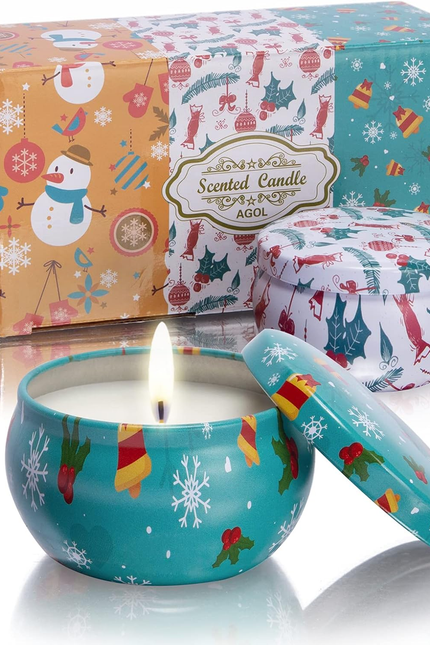 2 Pack Scented Candles, 2.5 Oz Aromatherapy Candles for Home Scented, Natural So
