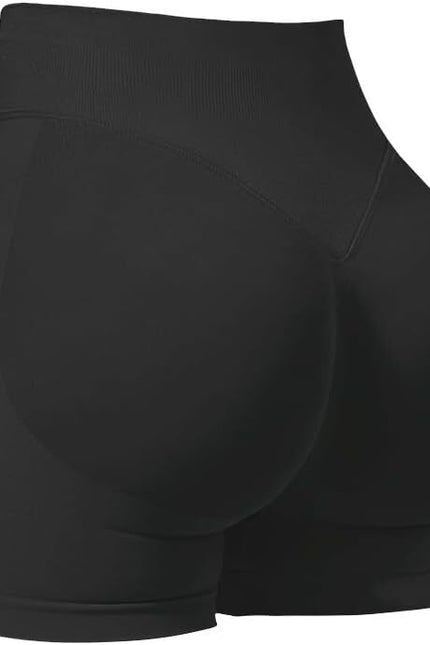 Ayesha Women Workout Shorts 4.5" Scrunch Butt Lifting Gym Seamless Biker Shorts 