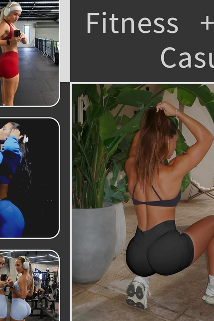 Women Workout Impact Shorts 4.5 Scrunch Butt Lifting Tummy Control Gym Shorts Co