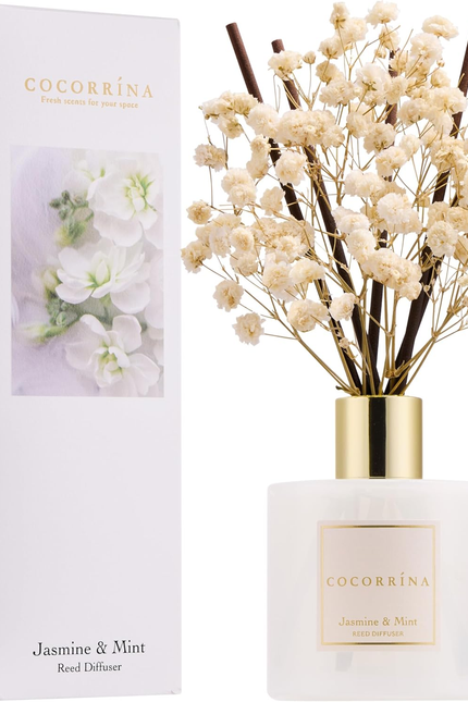 Clean Linen Scented Reed Diffuser Oil with 8 Sticks Fragrance for Bedroom, Bathr