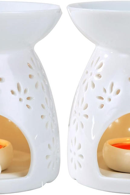 Ceramic Tea Light Candle Holder, Essential Oil Burner Wax Melt Burner, Incense A