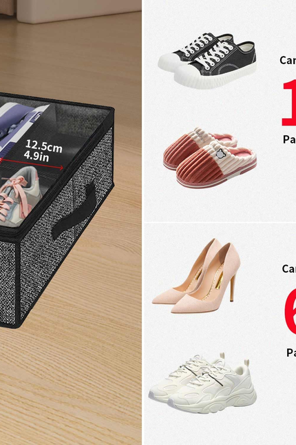 Sturdy under Bed Shoe Storage Organizer, Set of 2, Fit 12 to 24 Pairs, Underbed 