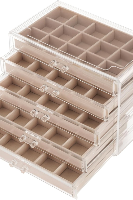 Acrylic Jewelry Organizer Makeup Cosmetic Storage Organizer Box Clear Jewelry Ca