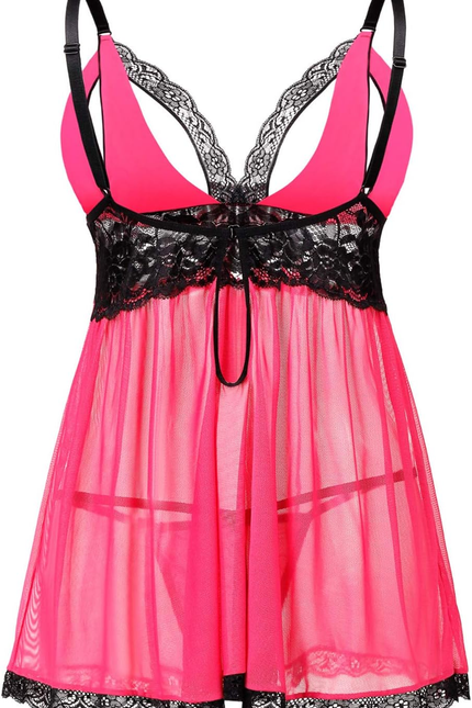 Women plus Size Lingerie Set Sexy Lace Babydoll Lingerie Dress Chemise Sleepwear