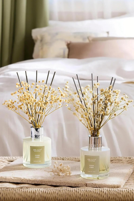 Reed Diffuser 3.38 Oz (100Ml) 2Pk, Clean Linen Scented Reed Diffuser Set,Reed Di