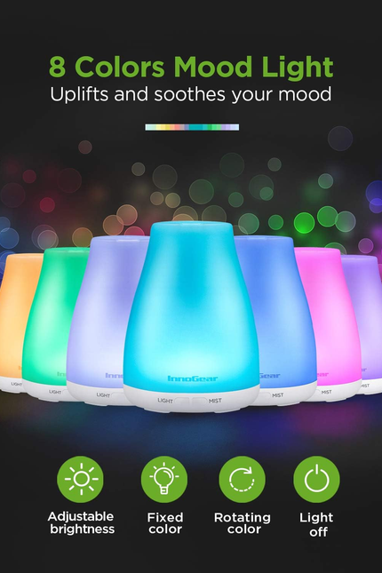 Essential Oil Diffuser, Premium 5-In-1 Diffusers for Home Scent Aromatherapy Dif