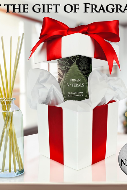 Crisp White Linen Reed Diffuser Gift Set | with Citrus, Ozone, Ylang-Ylang, Lili