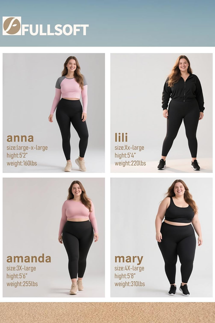 Plus Size Capri Leggings – High Waist Tummy Control Yoga Pants XL-4XL Stretchy