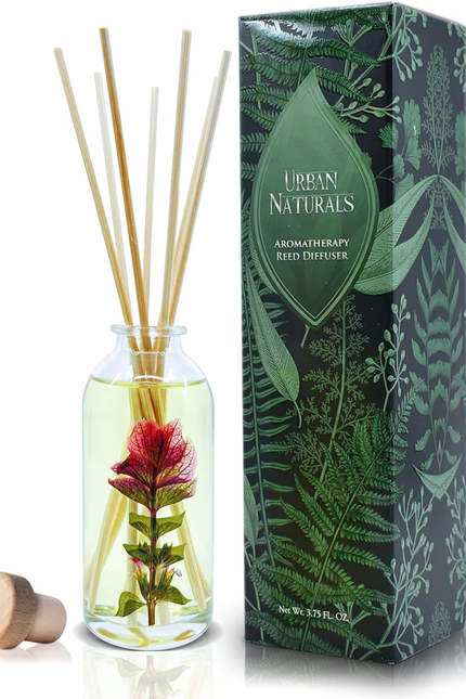 Crisp White Linen Reed Diffuser Gift Set | with Citrus, Ozone, Ylang-Ylang, Lili