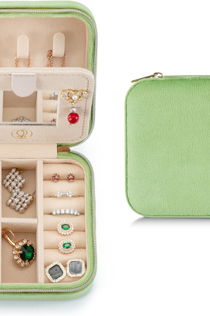 Plush Velvet Travel Jewelry Case, Travel Jewelry Organizer, Jewelry Travel Case,
