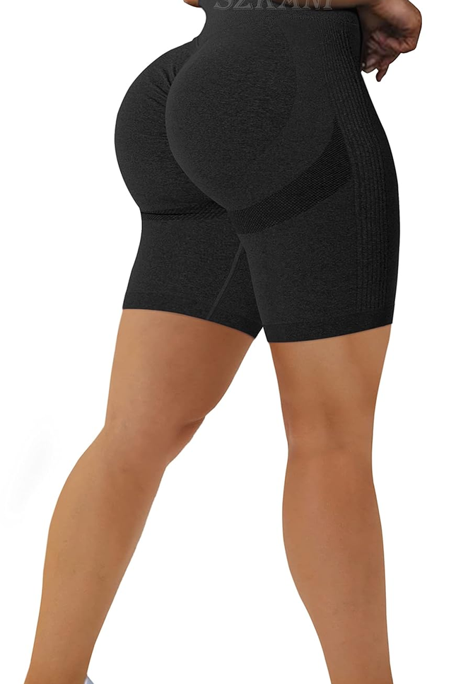 Scrunch Butt Lifting Seamless Shorts for Women High Waist Tummy Control Workout 