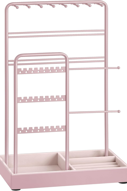 Jewelry Holder, Jewelry Organizer, Jewelry Display Stand with Metal Frame, Velve