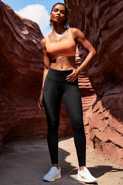 Ewedoos Leggings with Pockets for Women High Waisted Athletic Workout Compressio