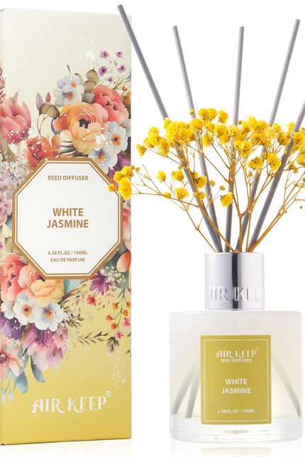 Reed Diffuser Set,3.38 Fl Oz (100 Ml) - Lavender Field Oil Diffusers with 8 Reed