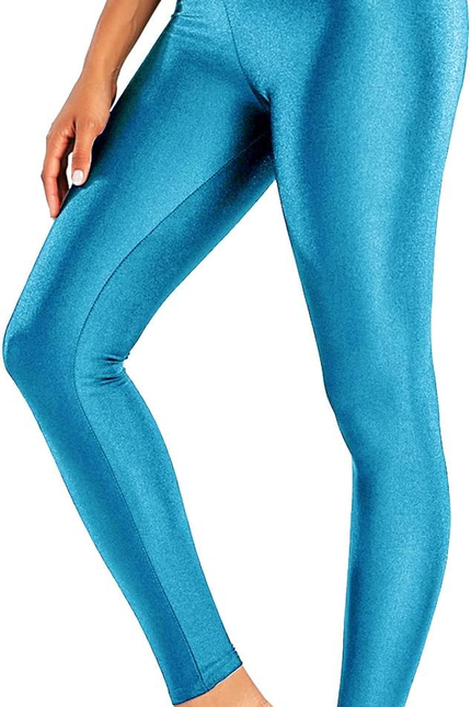 Sghenr Women'S High Waisted Yoga Pants Tummy Control Shiny Sports Tights Workout