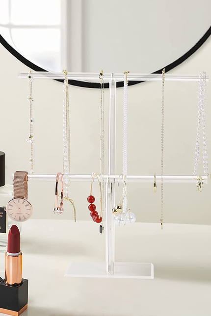 Jewelry Stand Necklace Holder, Acrylic Jewelry Display Holder, Necklace and Brac