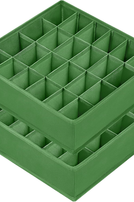 Sock Drawer Organizer Divider, 16-Cell Underwear Organizers and Storage Fabric D