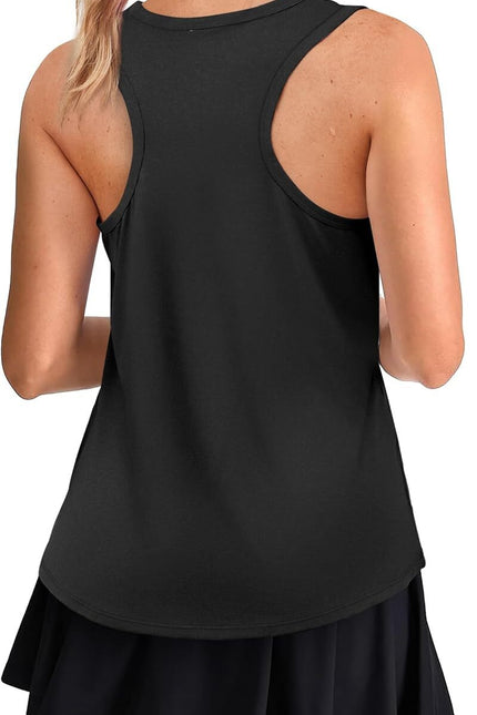 Womens Workout Tops Sleeveless Racerback Lightweight Active Tennis Yoga Shirts A