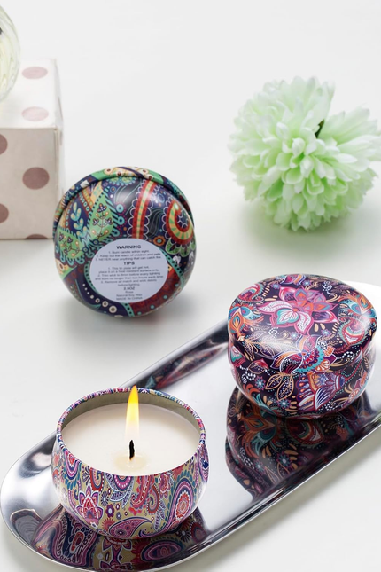 3 Pack Scented Candles, 2.5 Oz Aromatherapy Candles with Floral Scents,Soy Candl