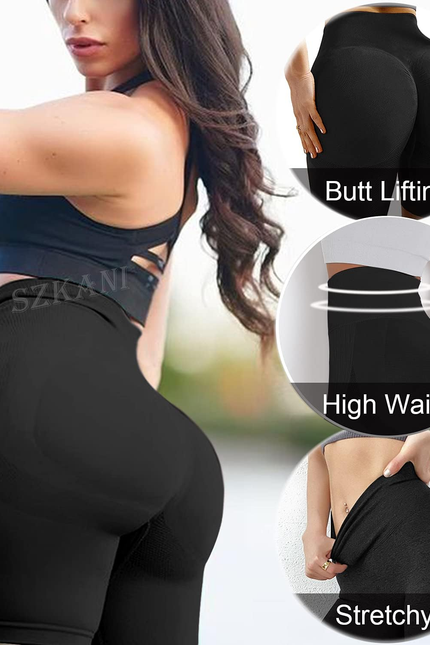 Scrunch Butt Lifting Seamless Shorts for Women High Waist Tummy Control Workout 