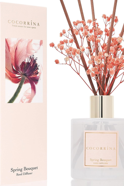 Clean Linen Scented Reed Diffuser Oil with 8 Sticks Fragrance for Bedroom, Bathr