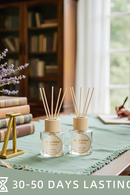 Reed Diffuser Set Lavender & Linen Natural Scent Theme Oil Diffusers with Sticks