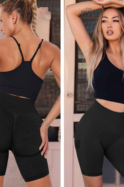 Scrunch Butt Lifting Seamless Shorts for Women High Waist Tummy Control Workout 