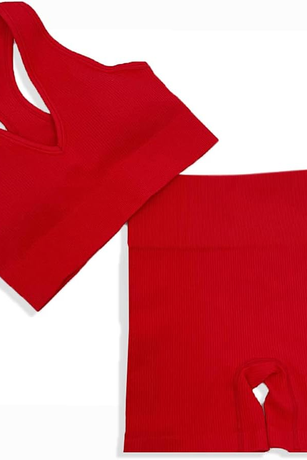 Workout Sets Two Piece Outfits for Women Clothes Gym Yoga Seamless Racerback Spo