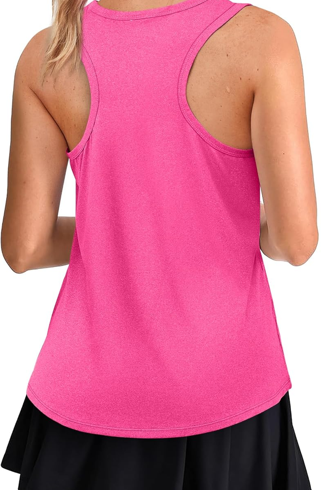 Womens Workout Tops Sleeveless Racerback Lightweight Active Tennis Yoga Shirts A