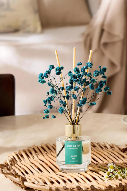 Reed Diffuser Set of 3,Clean Cotton White Jasmine White Tea Oil Reed Diffusers f