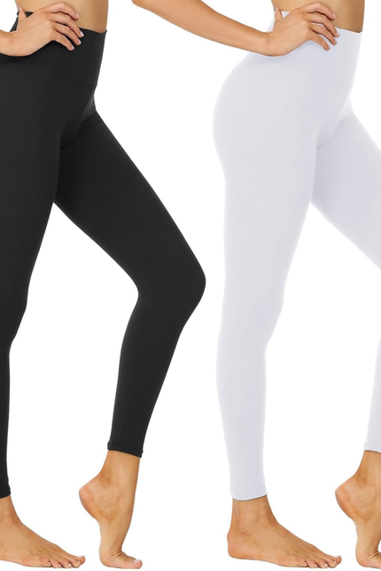 High Waisted Leggings for Women - Black Tummy Control Compression Soft Yoga Pant