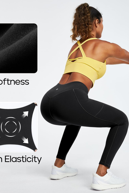 Heathyoga Leggings with Pockets for Women Tummy Control High Waisted Yoga Pants 
