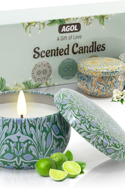 3 Pack Scented Candles Gift, 2.5 Oz Aromatherapy Candles for Home Scented, Natur