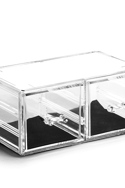 BINO the MANHATTAN SERIES Acrylic Makeup Drawer Organizer- 5 Drawers | Clear Bea