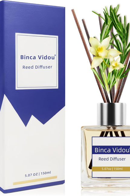 Reed Diffuser Set, Binca Vidou Lavender & Osmanthus Natural Perfume Scent Oil Di