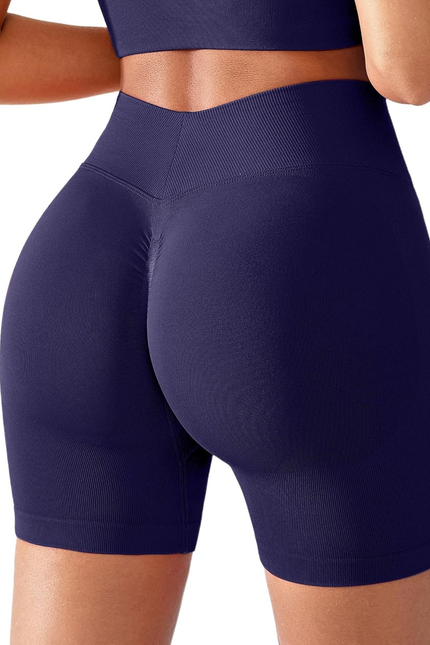 Seamless Impact Compression Scrunch Butt Lifting Shorts for Women V Back 5" Inse