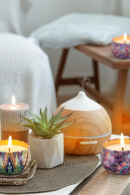 3 Pack Scented Candles, 2.5 Oz Aromatherapy Candles with Floral Scents,Soy Candl