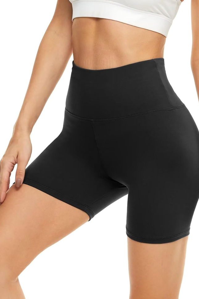 5” Biker Shorts for Women - High Waist Tummy Control Stretch Spandex Workout Yog