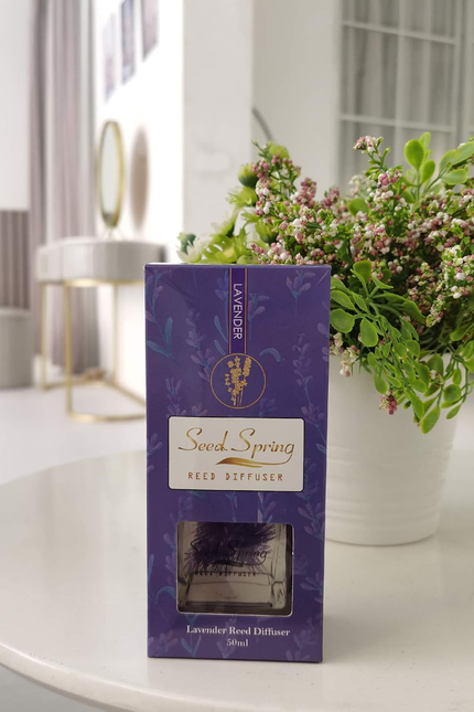 Reed Diffuser Set with Sticks Lavender Aromatherapy Oil Scent Diffuser for Home 