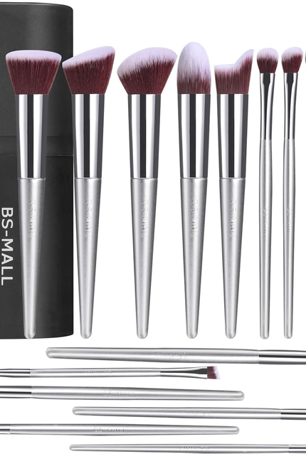 BS-MALL Makeup Brush Set 18 Pcs Premium Synthetic Foundation Powder Concealers E
