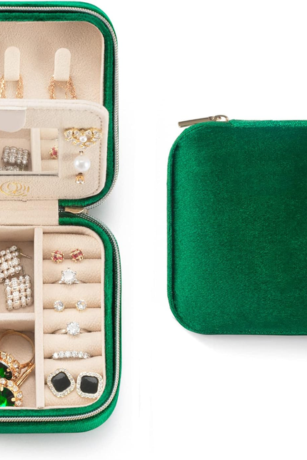 Plush Velvet Travel Jewelry Case, Travel Jewelry Organizer, Jewelry Travel Case,