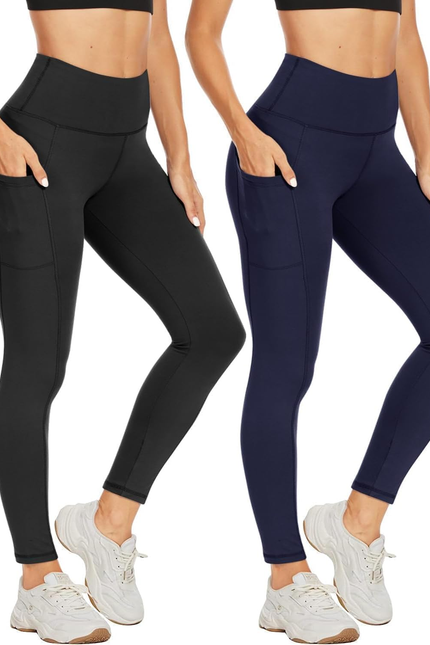 High Waisted Leggings for Women - Black Tummy Control Compression Soft Yoga Pant