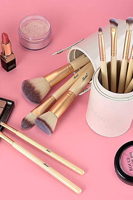 Matto Makeup Brushes 10-Piece Golden Makeup Brush Set with Foundation Powder Min