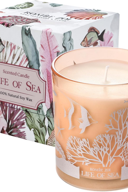 Scented Candle - Eucalyptus & Mint - 6Oz Aromatherapy Soy Wax Jar Candle for Hom