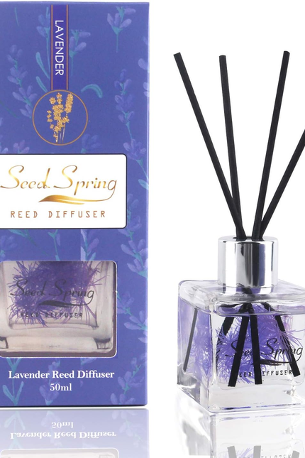 Reed Diffuser Set with Sticks Lavender Aromatherapy Oil Scent Diffuser for Home 