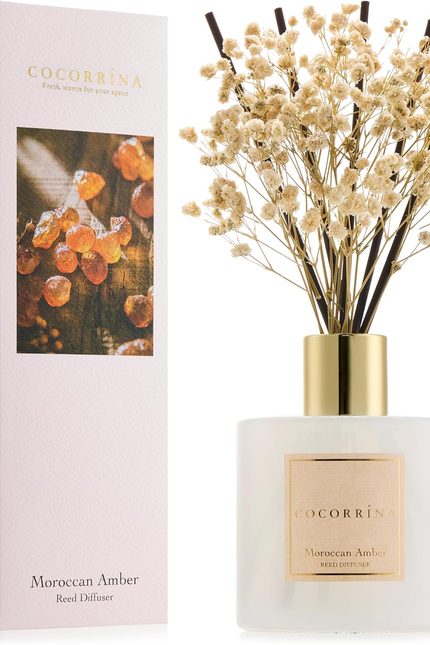 Clean Linen Scented Reed Diffuser Oil with 8 Sticks Fragrance for Bedroom, Bathr